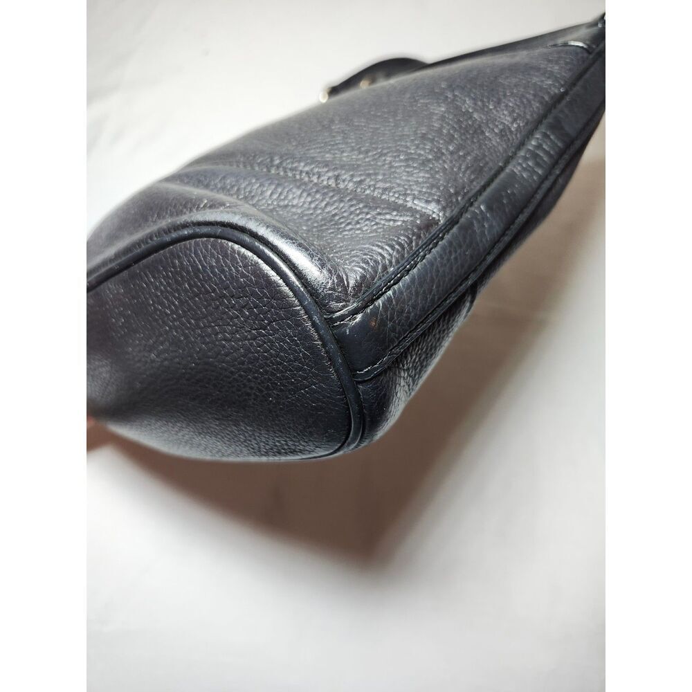 Coach Paxton Duffle Bag Black Pebbled Leather Gold Hardware Crossbody Minimalist - Picture 10 of 16